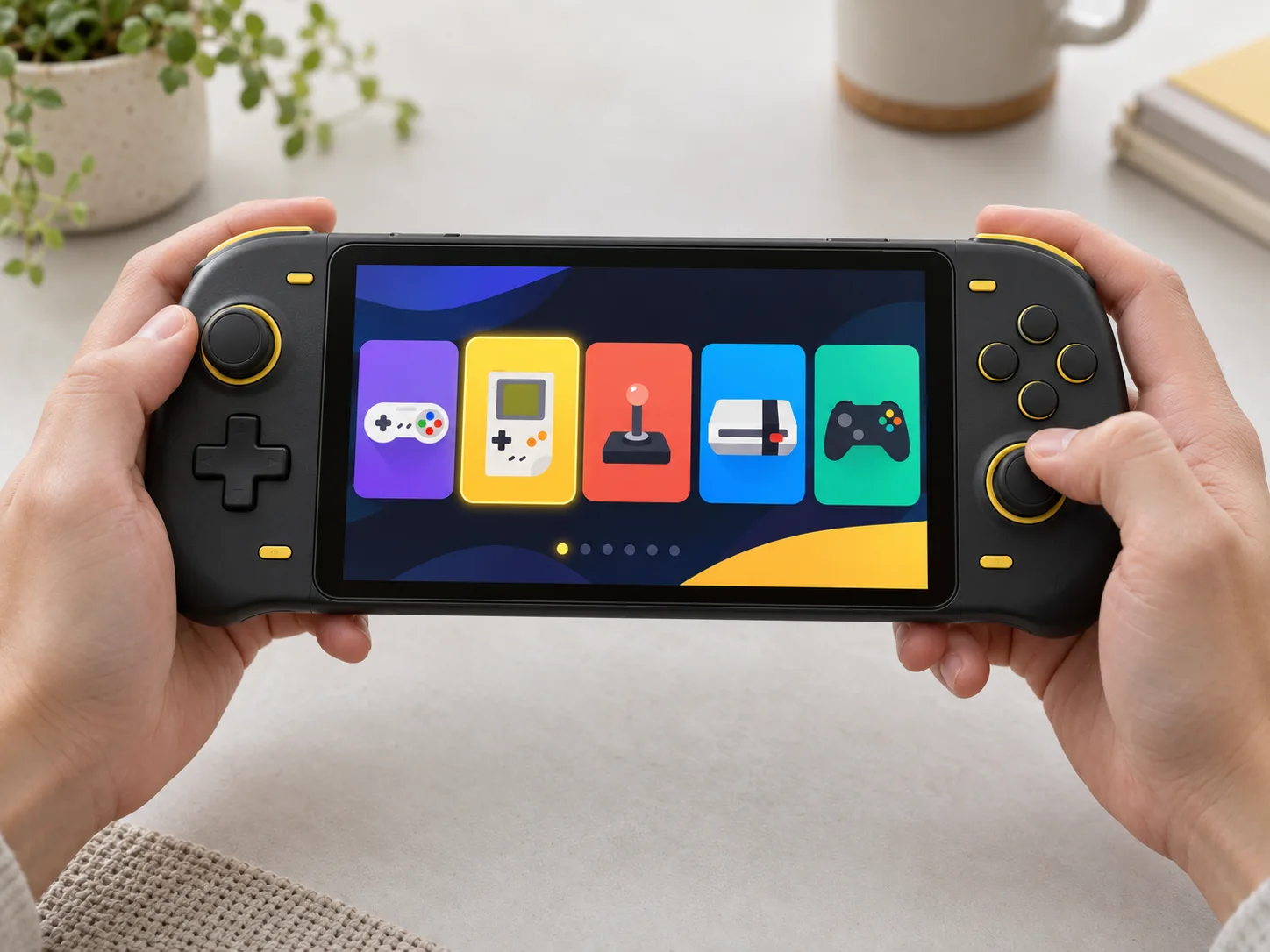 Игра Nintendo DS с двумя экранами на одном дисплее портативной консоли